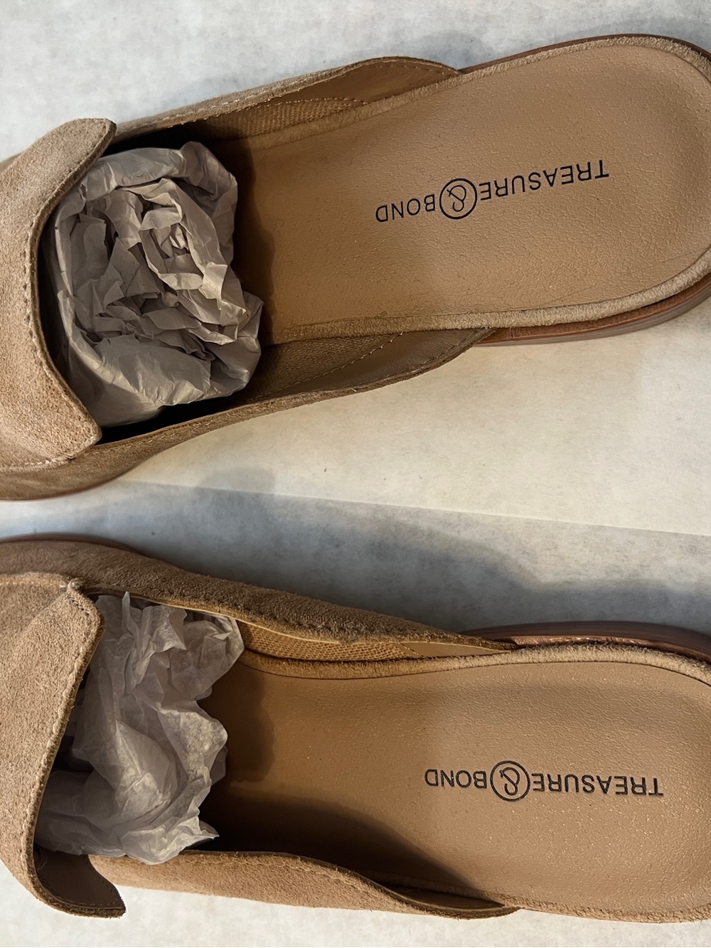 Treasure & Bond Women's Suede Mules in Tan - Picture 4 of 5